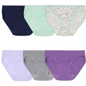Fruit of the Loom Retroshorts voor dames (set van 6), Bikini - Comfort Cotton - 6 Pack, 6
