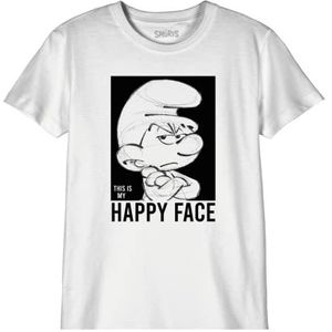 Les Schtroumpfs T-shirt voor jongens, Wit, 6 Jaren