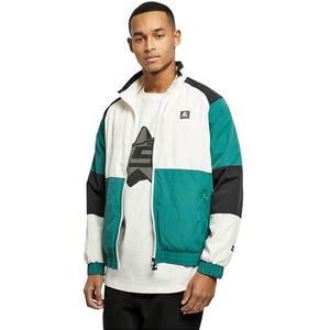 STARTER BLACK LABEL Heren Starter Color Block Retro Jacket, palewhite/dark freshgreen/black, L