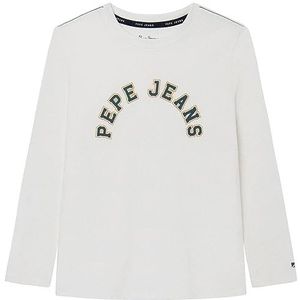 Pepe Jeans Pierce T-shirt voor jongens, Wit (Off White), 16 jaar