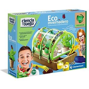 Clementoni 55423 Eco broeikas, wetenschappelijke botanische set, broeikas voor kinderen, speelgoed in het Spaans, vanaf 8 jaar
