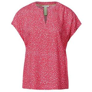 Street One Zomerblouse voor dames, Aw Intense Coral, 42