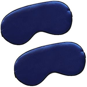 WIZBIOTECH Slaapmasker voor heren en vrouwen, 2022, comfortabel, ademend oogmasker, verpakking van 2, 100% lichtblokkerend slaapmasker met traagschuim, voor reizen, ploegenwerk, blauw