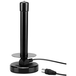 TV-antenne buiten/binnen - August DTA250 - DVB-T2 Freeview HD TV-antenne voor tv-tuner/draagbare tv/4K TV/DAB-radio/settopbox thuis in de auto tijdens het kamperen - geïntegreerde magnetische basis -