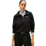 TOMMY HILFIGER - Classic - Sweatshirt - Zwart - Raglanmouwen - Halve Rits