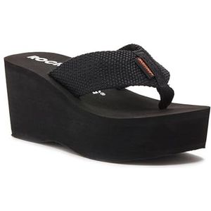 Rocket Dog Crush Damesslippers met platform van comfortschuim, Zwart, 37.5 EU