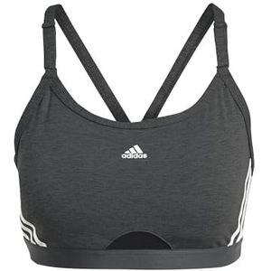 adidas Aeroreact Sportbeha voor dames, met 3 strepen, lichte ondersteuning