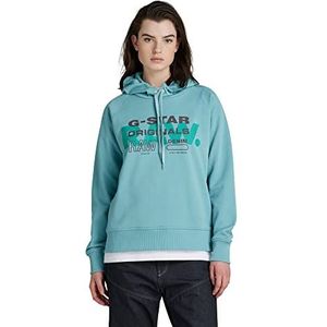 G-STAR RAW Raglan Raw Originals Sweatshirt met capuchon voor dames, blauw (Ocean D22117-a613-826), M