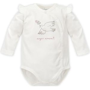 Pinokio Bodysuit buttoned Charlotte, 95% katoen 5% elastaan, uniseks 50-68 (68), ecru pigeon, 68 cm