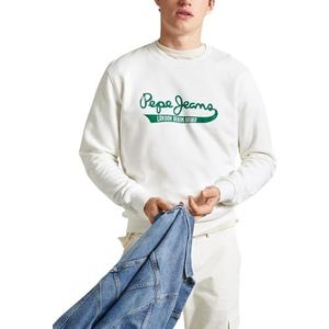 Pepe Jeans Heren Roi Sweatshirt, Wit (Off White), XS, Wit (Off White), XS