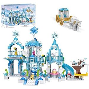 COGO Friends Prinsessenslot voor meisjes, bouwstenen, Frozen kasteel, bouwspeelgoed, voor meisjes vanaf 6 jaar, creatief cadeau, educatief speelgoed, 477 stuks