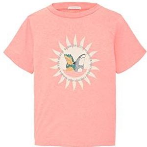 TOM TAILOR Jongens kinderen T-shirt met print, 31670 - Soft Neon Roze, 128 cm