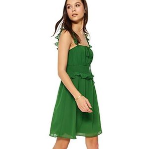 TRENDYOL Geweven jurk voor dames, skater, regular fit, geweven jurk, groen, 38