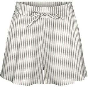 VERO MODA Vmlinn WVN Noos Shorts voor dames, Sneeuwwit/Stripes: olga Moon Rock, XL