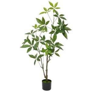 Zstar Kunstgeldboom, 120 cm, grote kunstplanten in pot met levensechte bladtakken, grote kunstgeldboom, als echte moderne decoratie, kunstplanten voor kantoor, thuis, binnen, buitendecoratie