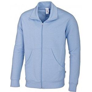 BP 1627-193 unisex sweatjas van versterkte katoen lichtblauw, maat XS