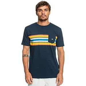 Quiksilver Surfadelica Stripe SS T-shirt voor heren, 1 stuk