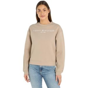 Tommy Hilfiger Dames sweatshirt zonder capuchon, Beige (Beige), XXS