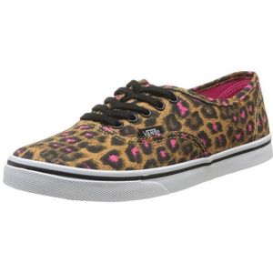 Vans U Authentic Lo Pro Leopard, Unisex Sneaker, Zwart Zwart Magenta, 41 EU