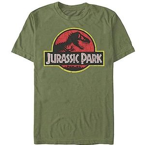 Jurassic Park Heren T-shirt, Militair Groen, XXL