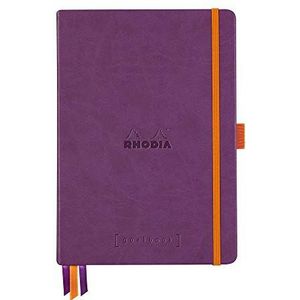 Rhodia 118780C GoalBook (DIN A5, 14,8 x 21 cm, 120 vellen, gestippelde liniatuur, 90 g, elegant en praktisch), 1 stuk, violet