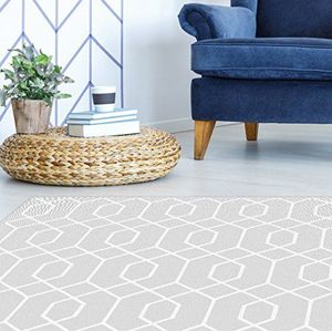 Vinyl tapijt, hexagon, grijs, 100 x 133 cm