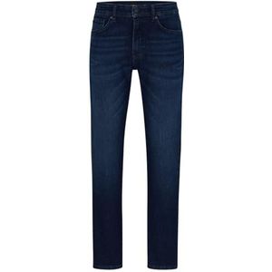 Boss - Regular-Fit Jeans - Donkerblauw - Comfort-Stretch Denim