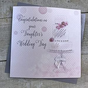 Gefeliciteerd met je Dochters Wedding Day Card Cake