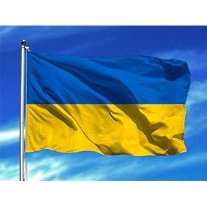 Oedim Vlag van Oekraïne 150 x 85 cm | versterkt en met noppen | vlag met 2 metalen ogen en waterdicht