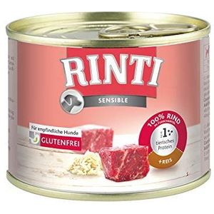 Rinti Hondenvoer Sensible rundvlees & rijst 185 g, 12 stuks (12 x 185 g)