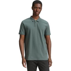 TOM TAILOR Denim Piqué poloshirt voor heren van katoen, 21951 - Washed Jasper Green, L