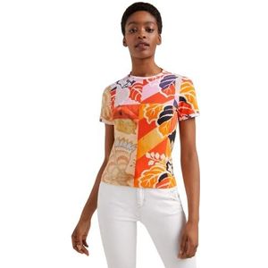 Desigual Ts_Baton Rouge T-shirt voor dames, Meerkleurig, XS