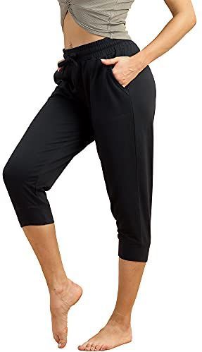 icyzone - Joggingbroek - Zwart - 3/4 Sportbroek - Loose Fit - Casual Capribroek