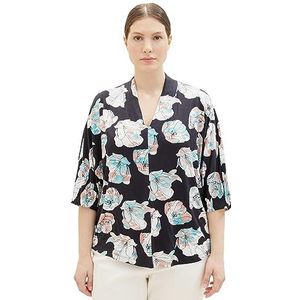TOM TAILOR Dames T-shirt met patroon, 32413-tie dye Flower Design, 46, 32413-tie Dye Flower Design, 46 NL