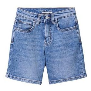 TOM TAILOR Bermuda jeansshort voor jongens, 10118 - Used Light Stone Blue Denim, 134 cm