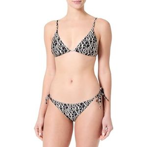 EMPORIO ARMANI Vrouw Logomania Triangle Bikini Zwart XS, Zwart/Logo Amandel, XS