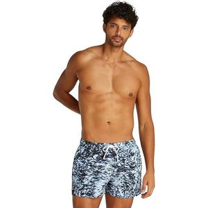 Calvin Klein Boardshorts voor heren, Blauw (Glitched Marble Aop Blue), S