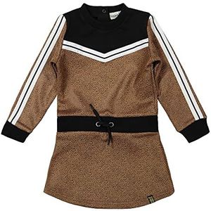 Koko Noko meisjesjurk, Camel + zwart, 9 Maanden
