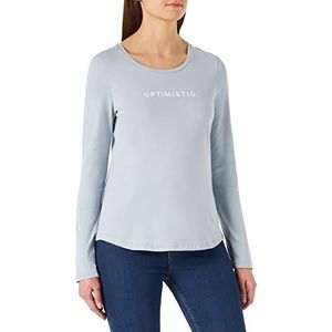 Camel Active Womenswear Damesshirt met lange mouwen, blauw (Light Blue 45)., XL