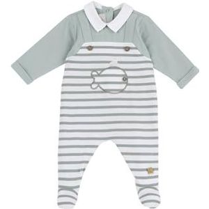 Chicco Romper van katoen met voet, Lichtgroen., 12 Maanden