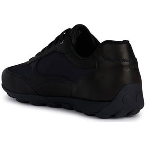 Geox U Snake 2.0 C Sneakers voor heren, zwart, 44 EU, zwart, 44 EU