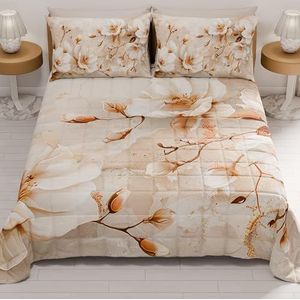 PETTI Artigiani Italiani - Dubbelzijdige Zomer Sprei - 220 x 260 cm - Bloemen 12 - 100% Made in Italy