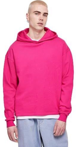 Urban Classics Heren hoodie Organic Loose Hoody hibiskuspink S, Hibiscus spink, S