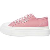 Sneakers - Effen - Textiel - Vetering met 6 Gaten - Platte Hak