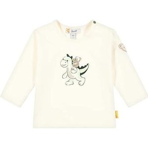 Steiff Baby-jongens shirt met lange mouwen effen T-shirt met lange, Eggnoga, 86 cm