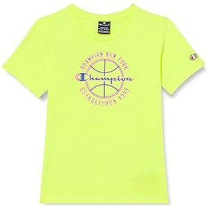 Champion Legacy Modern Basket B - Regular S/S Crewneck T-shirt, fluogeel, 15-16 jaar kinderen en jongens SS24, Neon Geel, 15-16 jaar