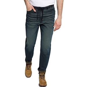 JP1880 Flexnamic# Jeans voor heren, elastische tailleband, donkerblauw (dark blue denim), XXL Grote Maten