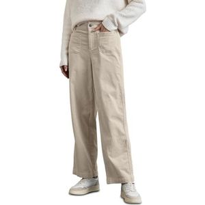 STREET ONE Corduroy broek in casual fit, Pebble Beige, 42W / 30L