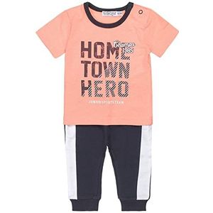 Dirkje baby jongens 2-delig setje Home Town Hero Neon Coral.