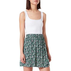 ICHI IHMARRAKECH AOP SK5 Damesrok, korte rok, minirok met elastische tailleband en allover-print, regular fit, Multi Color Holly Green (201183), L